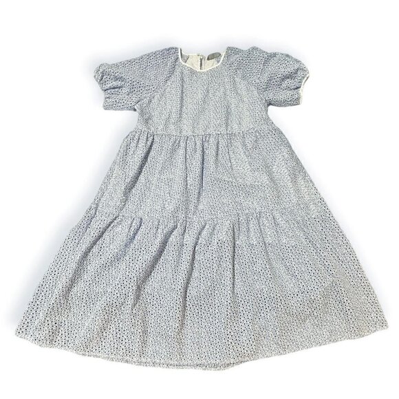 EVERLANE THE TIERED EYELET MIDI DRESS BLUE / WHITE SIZE S, New with tag - Picture 10 of 16